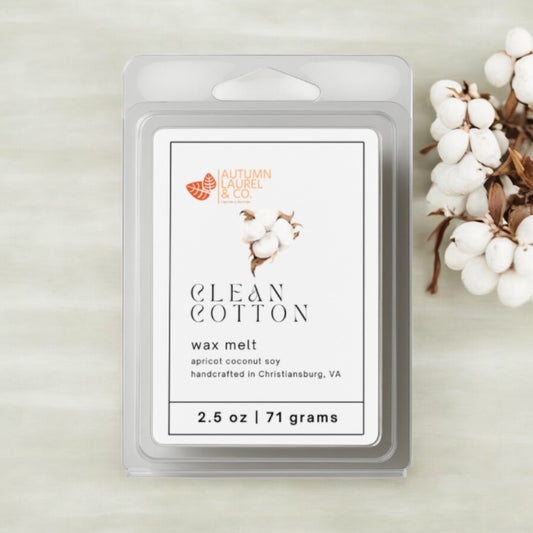 Clean Cotton Blended Soy Wax Melt – Fresh Linen Aromatherapy