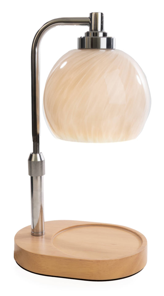 Swirl Blown Glass Candle Warmer Lamp