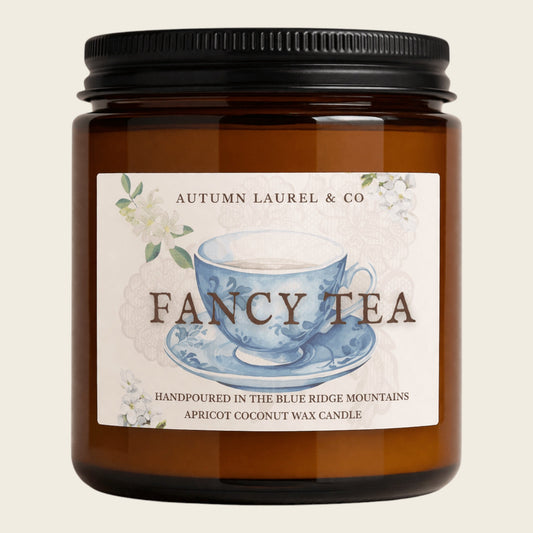 Fancy Tea 3.5 oz travel candle by Autumn Laurel & Co.