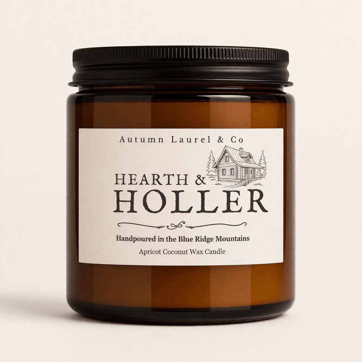 Hearth and Holler Candle | Appalachian Mulled Cider Scent | Hand - Poured in Virginia - Autumn Laurel